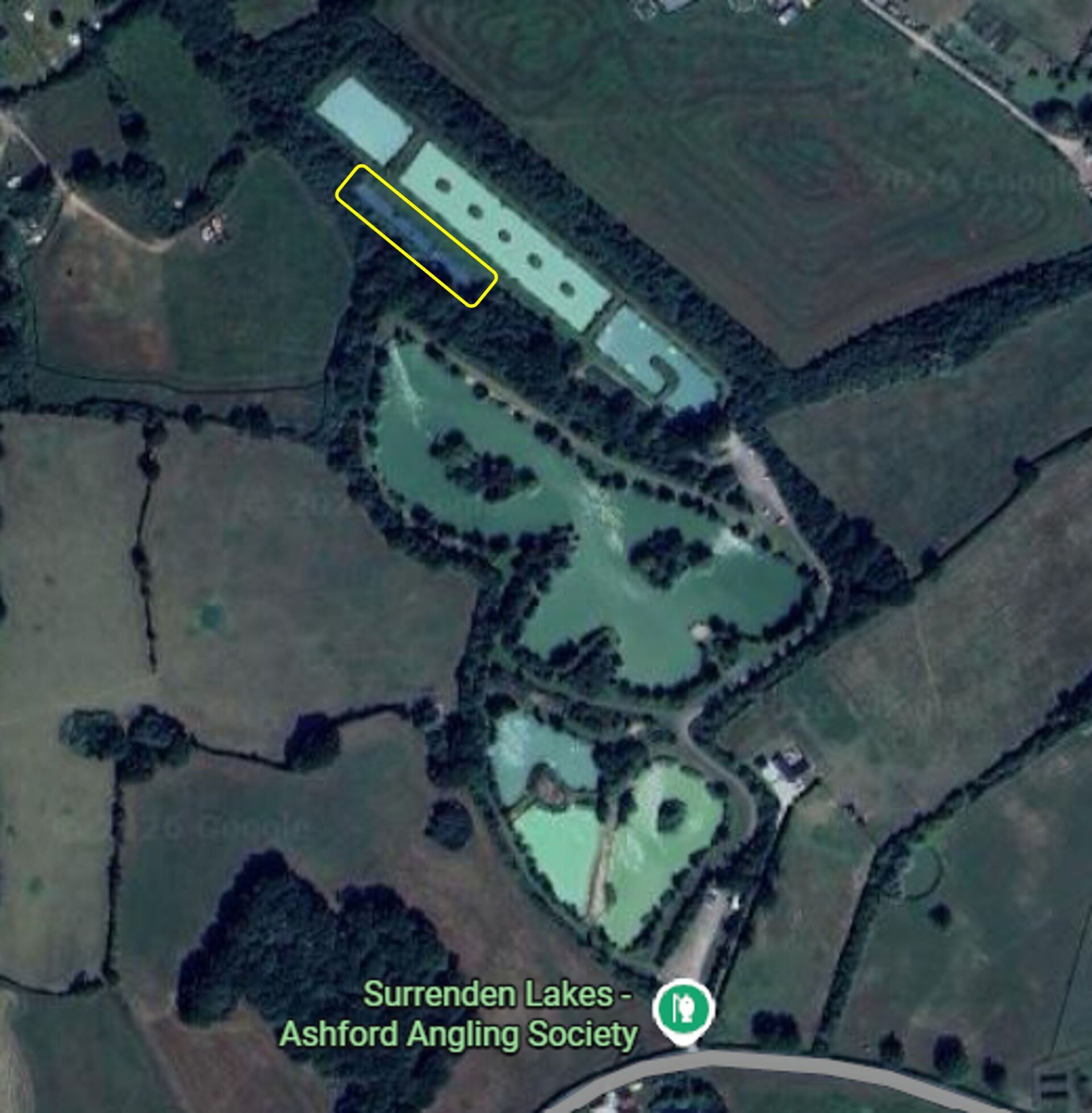 Crabtree Lake at Ashford Angling Society Surrenden Lakes